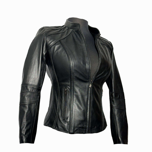 Chamarra de Piel Para Mujer “Karla” –  Con Varillas Ergonómicas