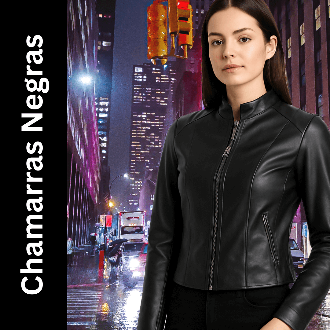 Chamarras de Piel Negra para Mujer: Elegancia Atemporal con Actitud